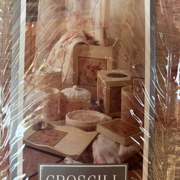 Croscill Home Antique Rose Shower Curtain 70" X 75" Tailored Floral Design - Picture 6 of 6